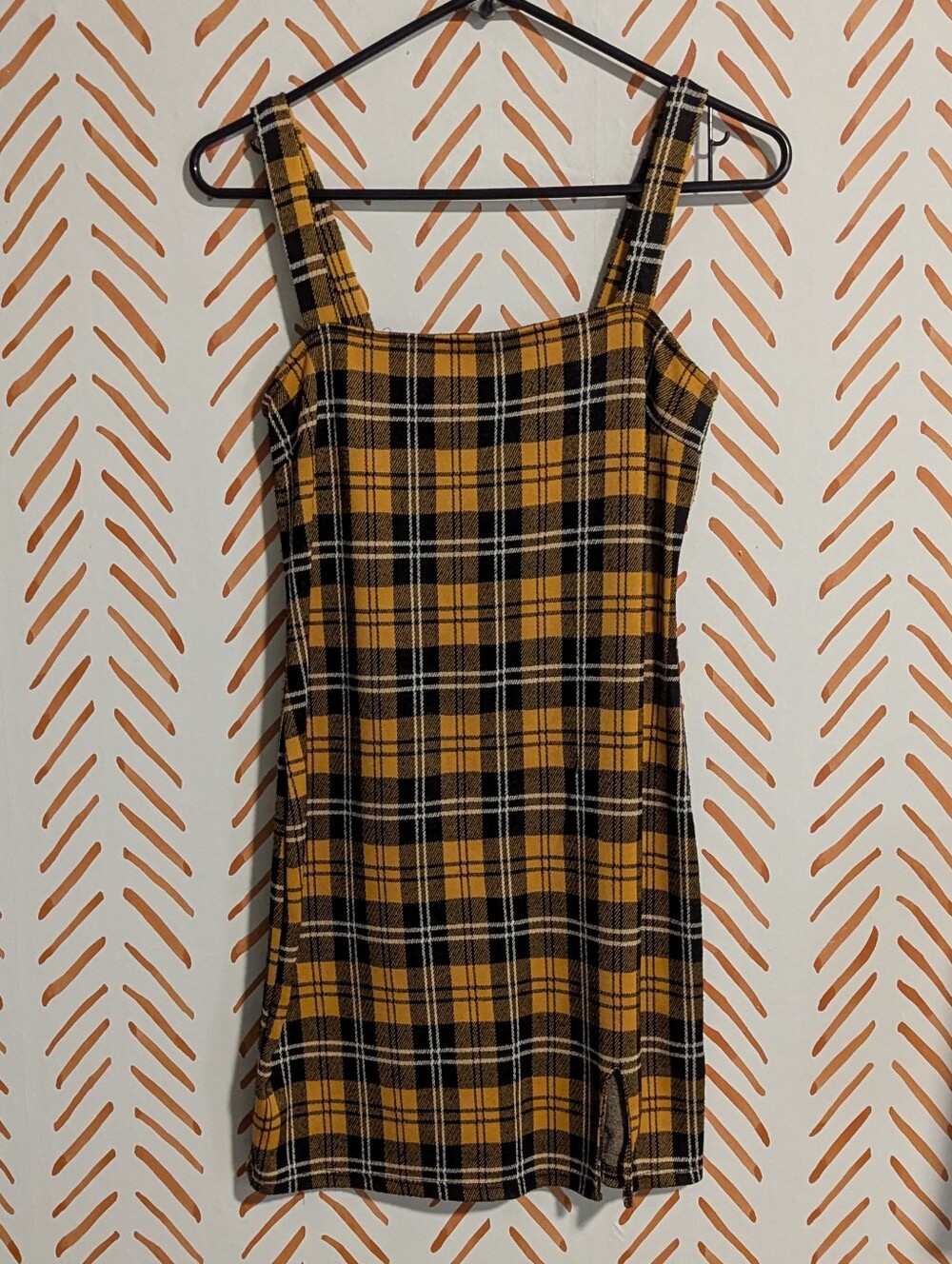 Mustard Plaid Dress